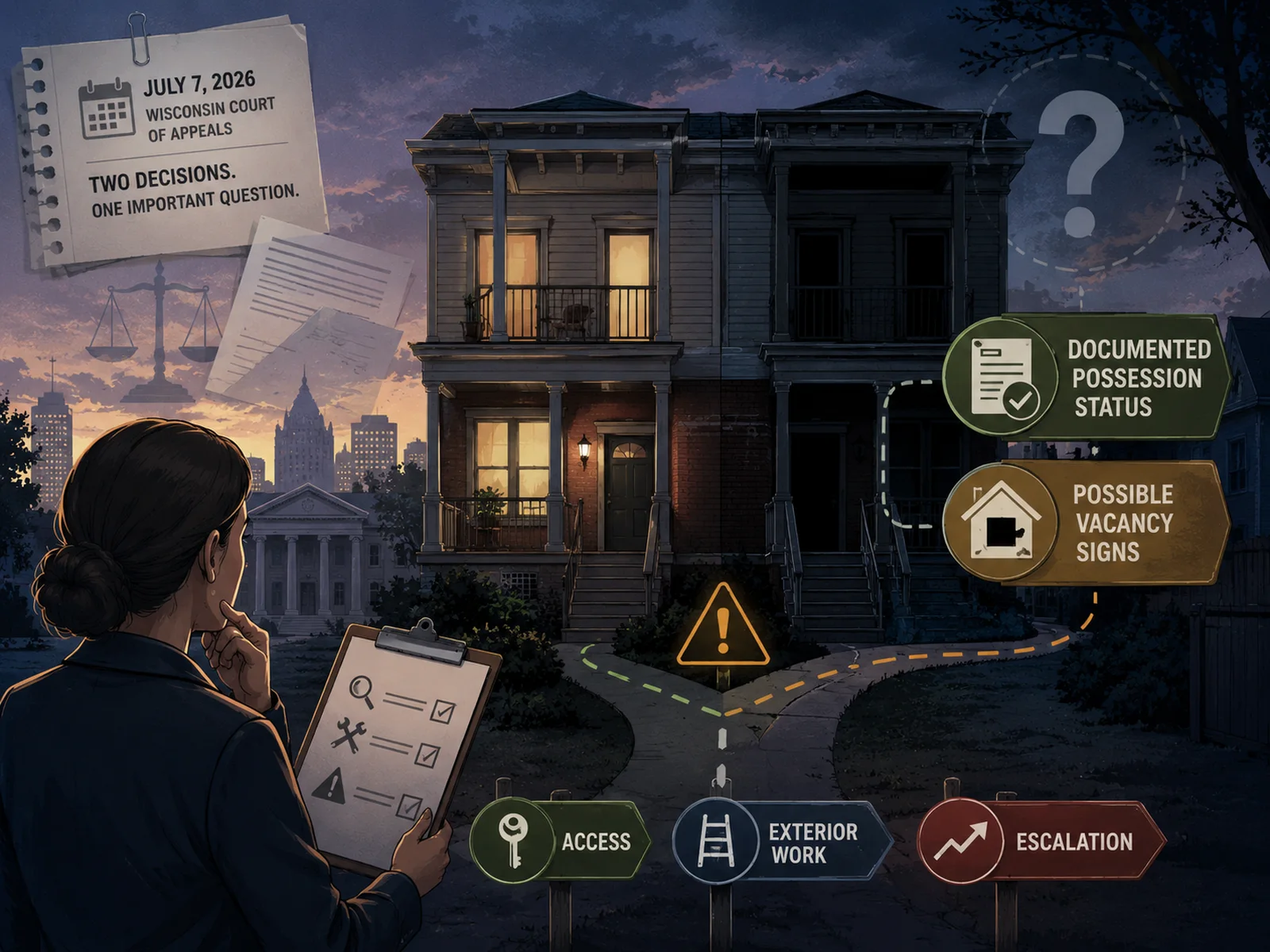 vacant vs abandoned illustration